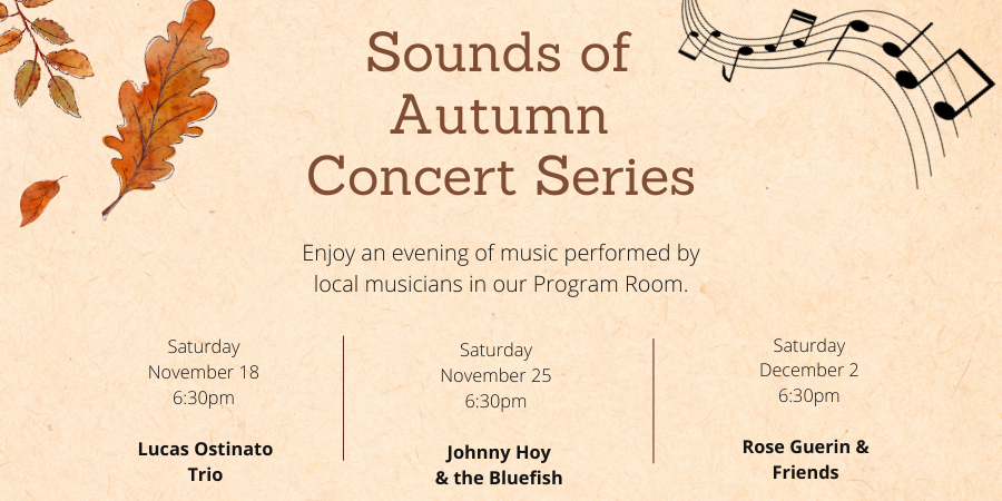 Sounds of Autumn Concert Series: Lucas Ostinato Trio SATURDAY, NOVEMBER 18 at 6:30pm